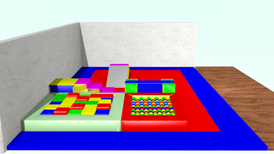 Parcours Modulo Mouss' : 8.4 x 4.2 x 0.55 m  (REF MM 12-03-2)