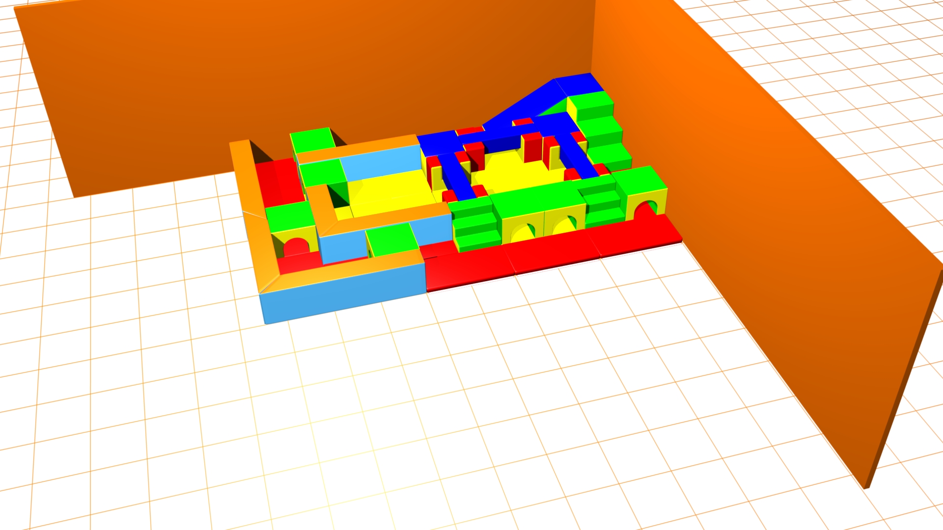 Parcours Modulo Mouss' : 6.65 x 4.2 x 0.95 m  (REF 2010.27)