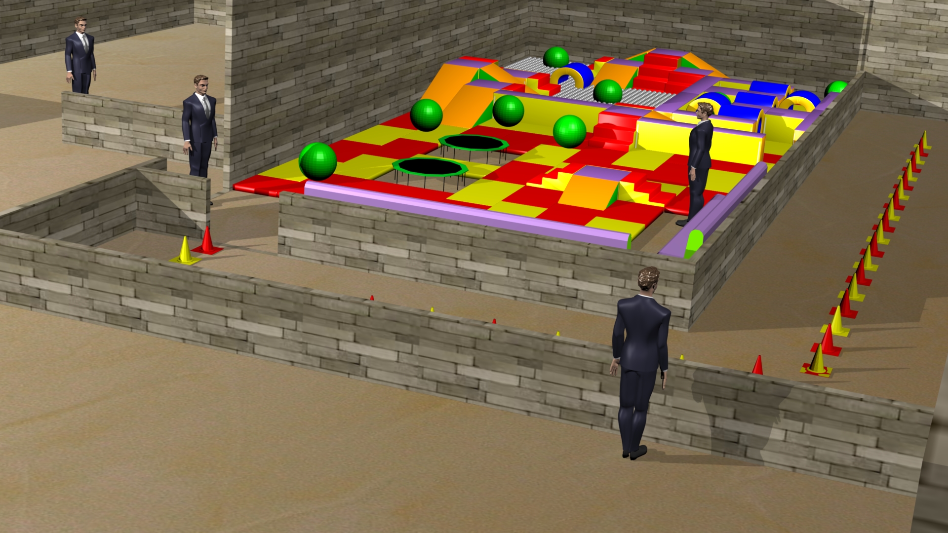 Parcours Modulo Mouss' : 13 x 7 x 0.75 m (REF 2010.11) Parcours Modulo Mouss' : 13 x 7 x 0.75 m (REF 2010.11)