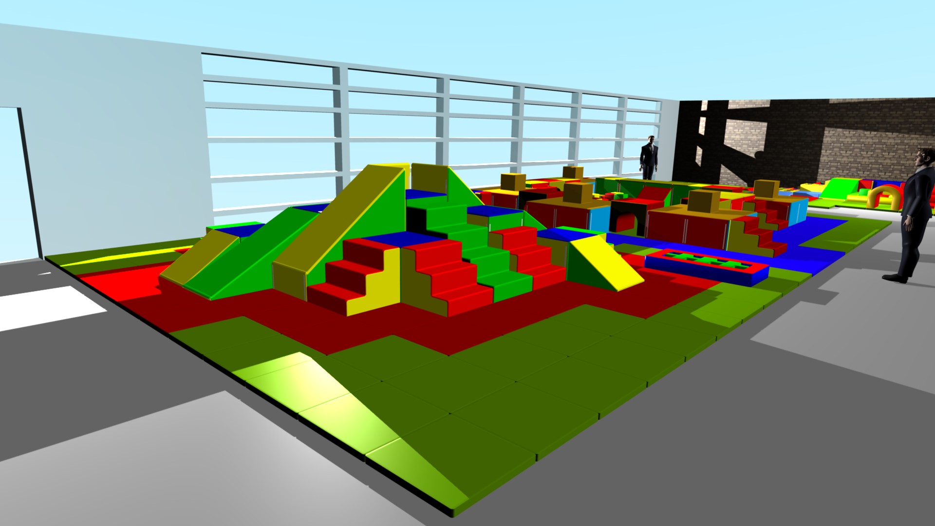 Parcours Modulo Mouss' : 14 x 7.7 x 1.25 m (REF 2010.5)