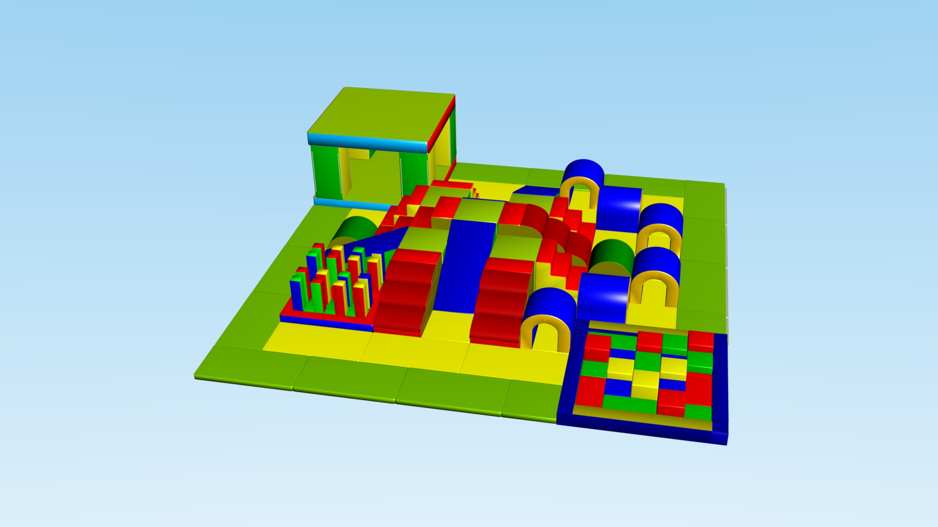 Parcours Modulo Mouss' : 7 x 7 x 0.65 m (REF 2010.32) Parcours Modulo Mouss' : 7 x 7 x 0.65 m (REF 2010.32)