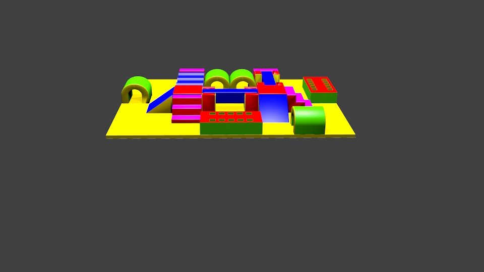 Parcours Mousse : 5.6 x 4.2 x 0.55 m (REF MM 11-11-2 )