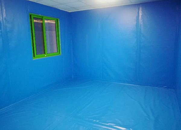 Protection salle d'apaisement murs paisseur 35mm dimensions maximum : 250cm*120cm Protection classe non feu M1 (REF SBPEM1-40L120)