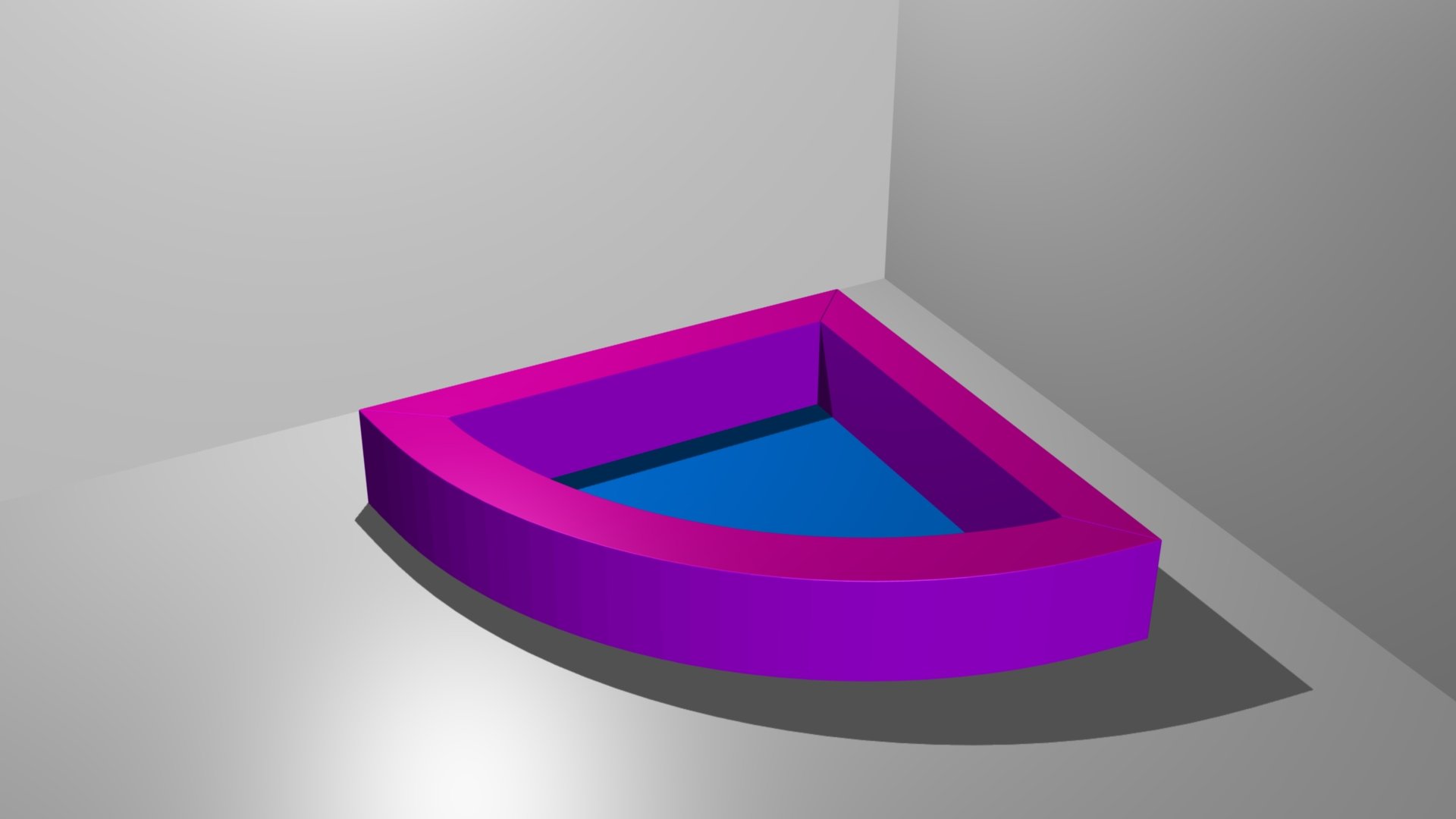 piscine a balle ¼ cercle S (sans balles)- 150 x 150 x 35 cm- tapis de fond 4 cm (REF Pb-1)